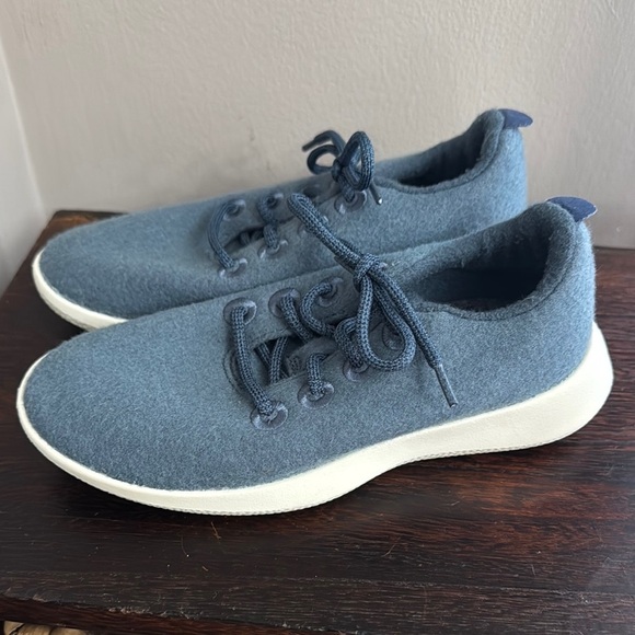 Allbirds Kids Blue Wool Sneaker Runner - Picture 1 of 8